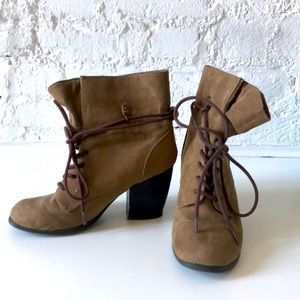 Lace up booties